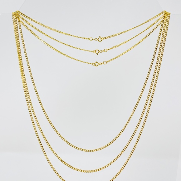 22inch,14k Gold Curb Chain Necklace - Picture 12 of 17